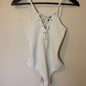 EXPRESS White Bodysuit
